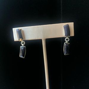 RARE blue goldstone earrings